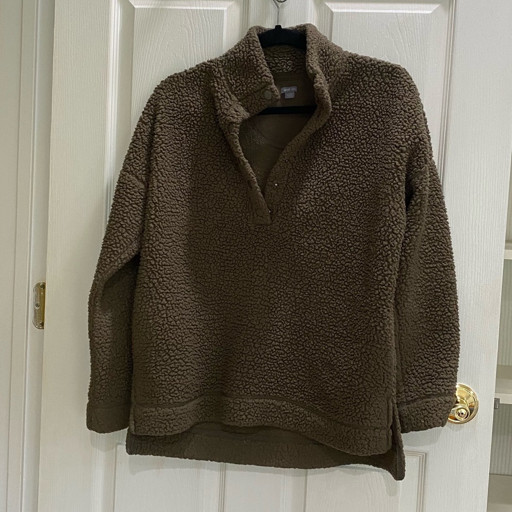 Dark Green Oversized Sherpa